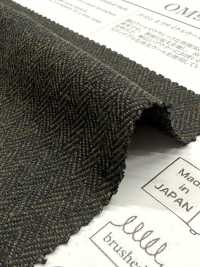 OM9267 棉和再生羊毛混紡經典人字紋背面拉絨[布料] 小原屋纖維 更多照片