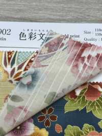 AP62902 彩色圖案燙金緞面（圓捲）[布料] Cosmo Textile 更多照片