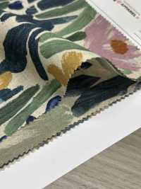 8026-1790-2 麻坯布藝術植物印花[布料] HOKKOH北高 更多照片