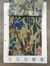 8026-1790-2 麻坯布藝術植物印花[布料] HOKKOH北高 更多照片