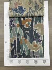 8026-1790-2 麻坯布藝術植物印花[布料] HOKKOH北高 更多照片