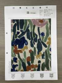 8026-1790-2 麻坯布藝術植物印花[布料] HOKKOH北高 更多照片
