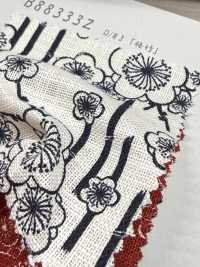 B88333Z 不均勻線布，靛藍古董布，半折疊[布料] VANCET 更多照片