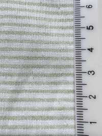 KYC443-2 亞麻色織麻單珠地橫條紋高島縐紗[布料] 小紋工房(宇仁纖維) 更多照片