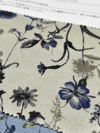 19189 燈芯絨襯衫，燈芯絨花卉印花[布料] SUNWELL 三維爾 更多照片