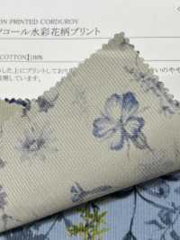 19189 燈芯絨襯衫，燈芯絨花卉印花[布料] SUNWELL 三維爾 更多照片