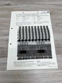 59992 C/L Netty粗結白色格紋條紋[布料] VANCET 更多照片