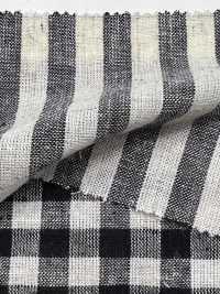 59992 C/L Netty粗結白色格紋條紋[布料] VANCET 更多照片