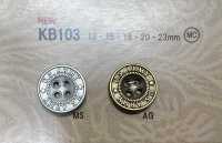 KB103 復古風格的金屬紐扣，帶有邊框。[羈扣] DAIYA BUTTON 更多照片