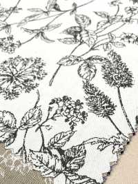 850544 未漂白棉質平紋布，植物韻律野花圖案[布料] VANCET 更多照片