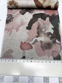 7027-720-1 100%麻坯布水彩大花[布料] HOKKOH北高 更多照片