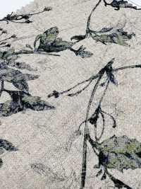 4027-790-2 麻坯布，帶有陰影觸感花卉圖案[布料] HOKKOH北高 更多照片