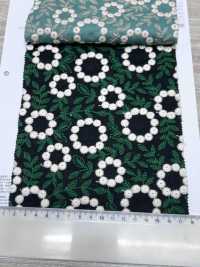 4027-848-1 精紡細布刺繡絨球蕾絲[布料] HOKKOH北高 更多照片