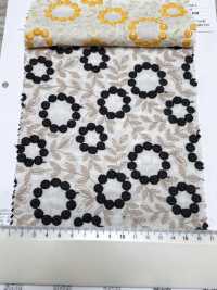 4027-848-1 精紡細布刺繡絨球蕾絲[布料] HOKKOH北高 更多照片