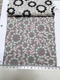 4027-848-1 精紡細布刺繡絨球蕾絲[布料] HOKKOH北高 更多照片