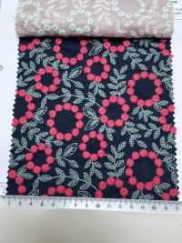 4027-848-1 精紡細布刺繡絨球蕾絲[布料] HOKKOH北高 更多照片