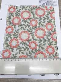 4027-848-1 精紡細布刺繡絨球蕾絲[布料] HOKKOH北高 更多照片
