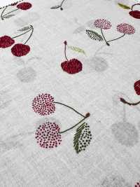 7027-616-2 60精紡細布 9088 刺繡櫻桃[布料] HOKKOH北高 更多照片