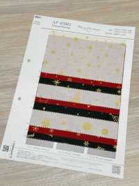 AP65802 聖誕快樂 金色 印花坯布（卷裝）[布料] Cosmo Textile 更多照片