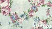 RU2530 RURU BOUQUET Rose Wreath 印花胚布（整卷）[布料] Cosmo Textile 更多照片