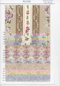 RU2530 RURU BOUQUET Rose Wreath 印花胚布（整卷）[布料] Cosmo Textile 更多照片