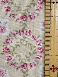 RU2530 RURU BOUQUET Rose Wreath 印花胚布（整卷）[布料] Cosmo Textile 更多照片