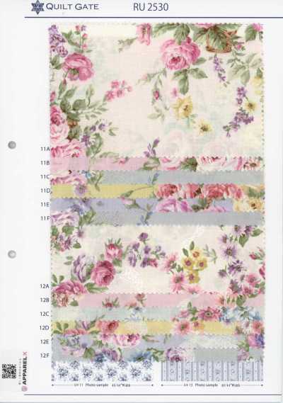 RU2530 RURU BOUQUET Rose Wreath 印花胚布（整卷）