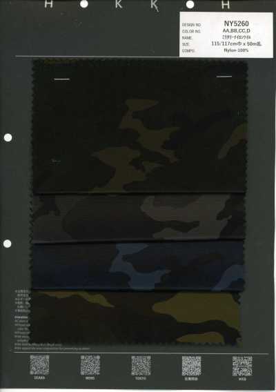 NY5260 軍事尼龍斜紋林地迷彩[布料] HOKKOH北高 更多照片
