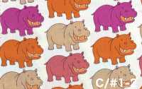 850620 平紋布 Happy Hippo[布料] VANCET 更多照片