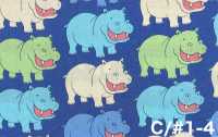 850620 平紋布 Happy Hippo[布料] VANCET 更多照片