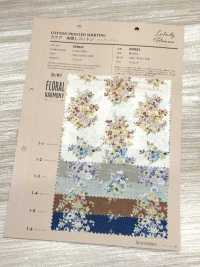 850622 平紋布 未漂白棉 魯魯迪羅曼 花卉和聲[布料] VANCET 更多照片
