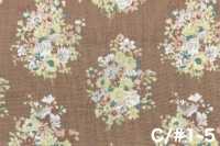 850622 平紋布 未漂白棉 魯魯迪羅曼 花卉和聲[布料] VANCET 更多照片