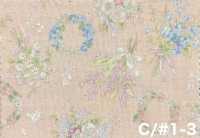 850624 平織 未漂白棉 露露迪羅曼 復古花束[布料] VANCET 更多照片
