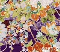 850629 斯凱亞 花金與圖案 花蝶風月[布料] VANCET 更多照片