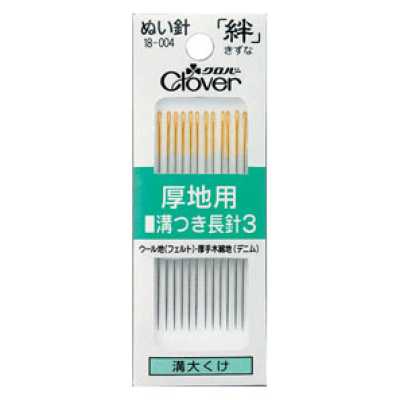18004 縫針　縫厚布用　帶槽長3　M3
