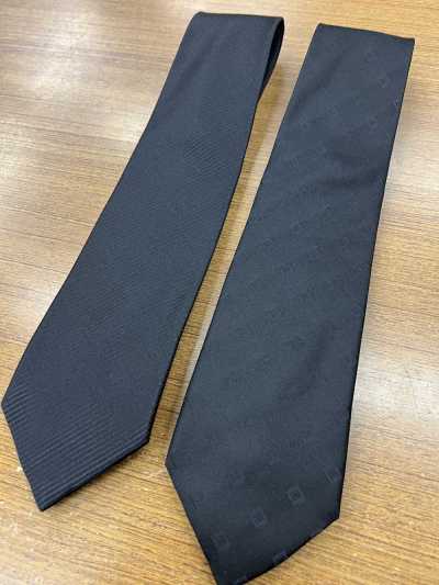 99 100%絲綢 喪事用領帶 黑色