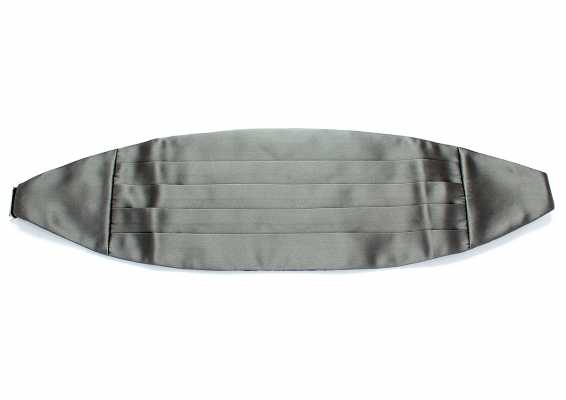 CM-508 高級材質 採用禮服綢面料的腰封 灰色