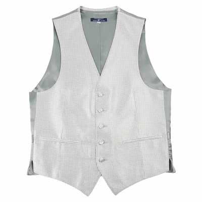 VANNERS-V-010 VANNERS 禮服背心 千鳥格 銀色