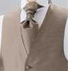 YT-303 國產真絲阿斯科特領巾（領帶）細紋棕色