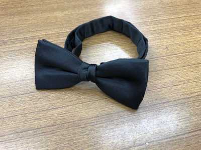 VBF-BK 使用VANNERS布料 蝴蝶結領結 黑色 緞面