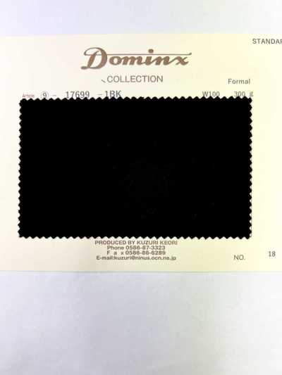 17699 フォーマル DOMINX(ドミンクス) スタンダードコレクション SP100'S 左綾織りギャバジン 通年 黒 グレー ベージュ