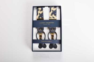 AT-2676/3 ALBERT THURSTON 吊帶 佩斯利圖案 黃色 彈力 35mm
