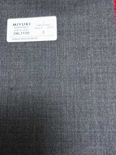 2ML3150 26AW MIYUKI ESSENTIALS 彈力斜紋布 中灰色 素色