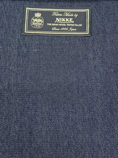 896S4311-38 NIKKE WOOL DENIM 海軍藍 素色 S140s