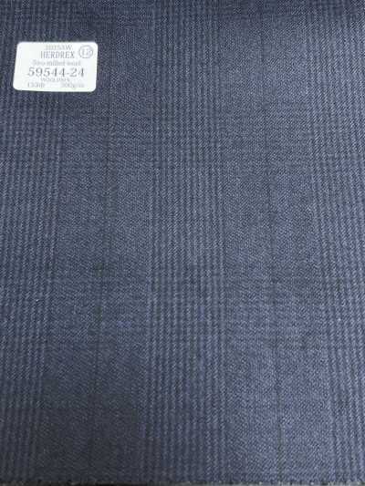 59544-24 26AW HERDREX【賽羅磨毛羊毛】賽羅磨毛羊毛 海軍藍 格倫格紋