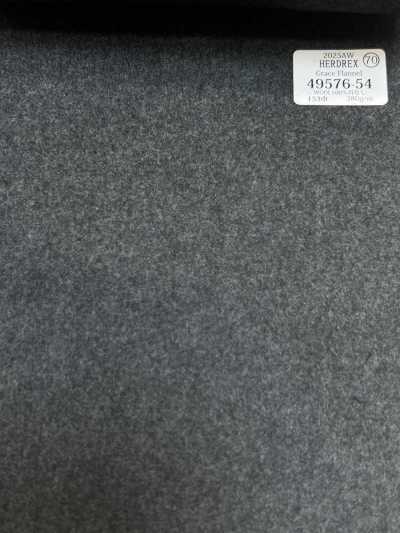 49576-54 26AW HERDREX【Grace Flannel】Grace法蘭絨 中灰色 素色