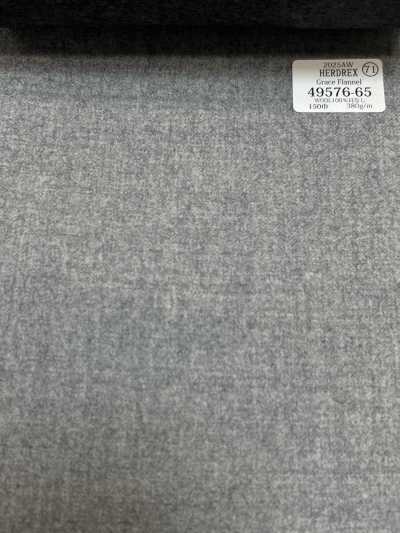 49576-65 26AW HERDREX 【Grace 法蘭絨】 Grace 法蘭絨 淺灰色 純色