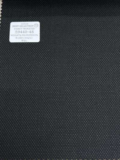 59440-48 26AW BEST SELECTION 【FANCY WORSTED】花式精梳毛 深藏青色 圓點