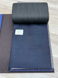 55CN5530 CANONICO PERENNIAL SUPER110'S 海軍藍 x 酒紅色格倫格紋[布料] 佳能 更多照片