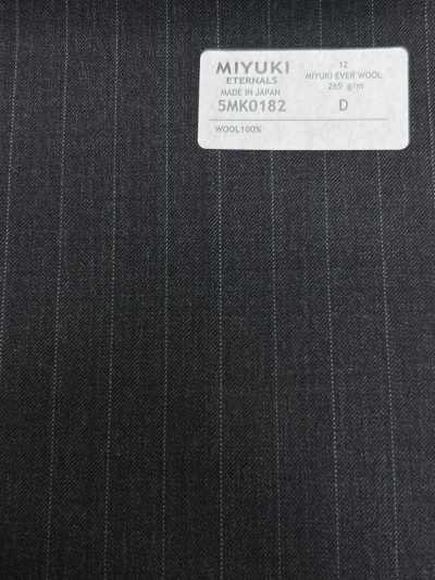 5MK0182 MIYUKI EVER WOOL 條紋 炭灰色